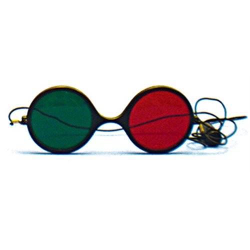 Okulary czerwono-zielone odwracalne dziecięce z taśmą elastyczną